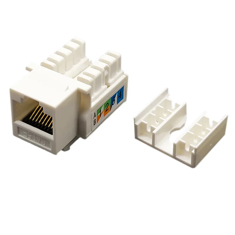 10pcs Cat5E 110 Punch Down Keystone Jack RJ45 CAT5 Network Qme 10pcs
