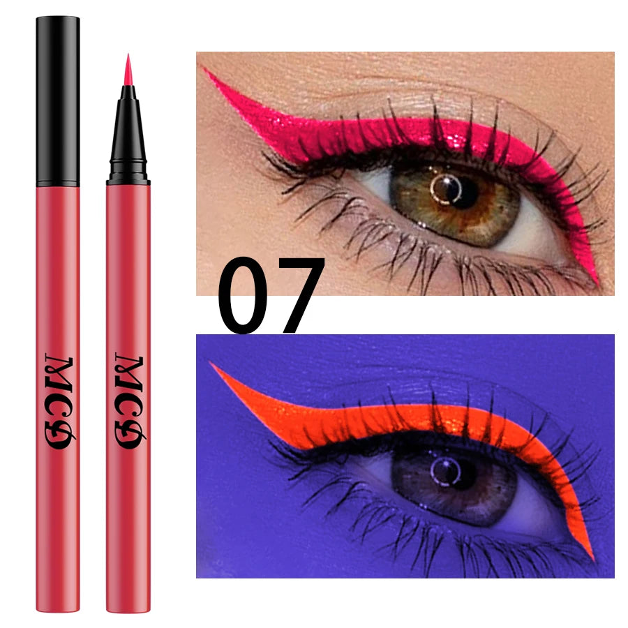 UV Light Neon Eyeliner Pen Eyes Makeup Blue Green Waterproof Liquid Qme 07
