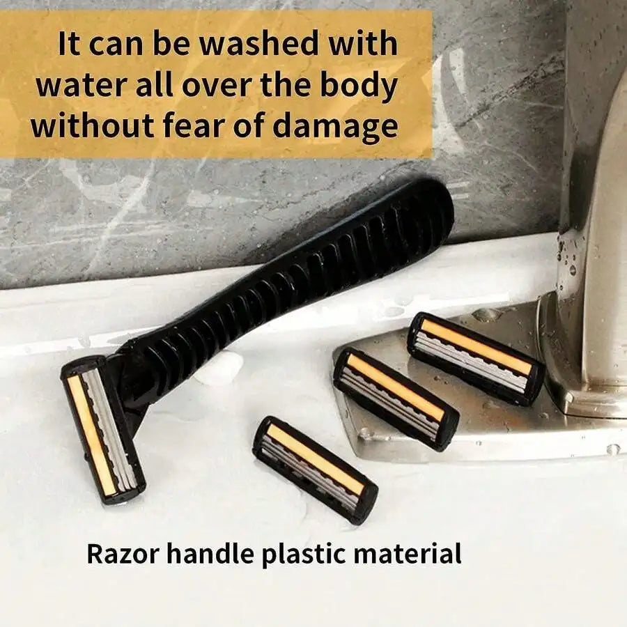 Safe Shavers Manual Three-layer Blade Replacement Blades Hair Care Qme