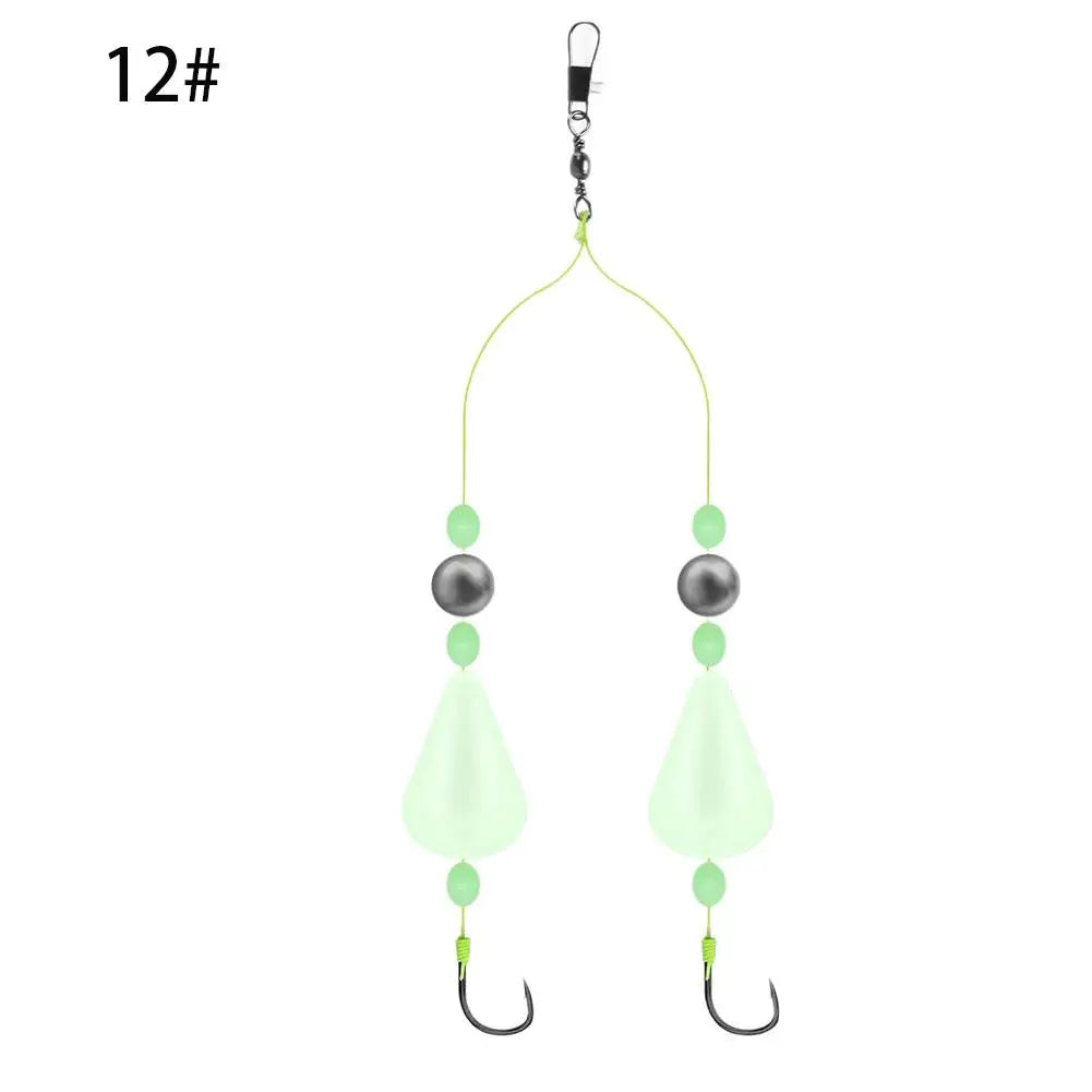 Night Fishing Rig Double Hook Line Reverse Subline Teaser European Qme I