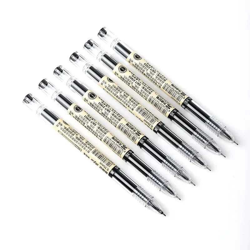3-12pcs/set Fine Point Pen 0.35mm Black Blue Red Ink Gel Pen Ballpoint Pen School Office Student Writing Stationery Supply Qme