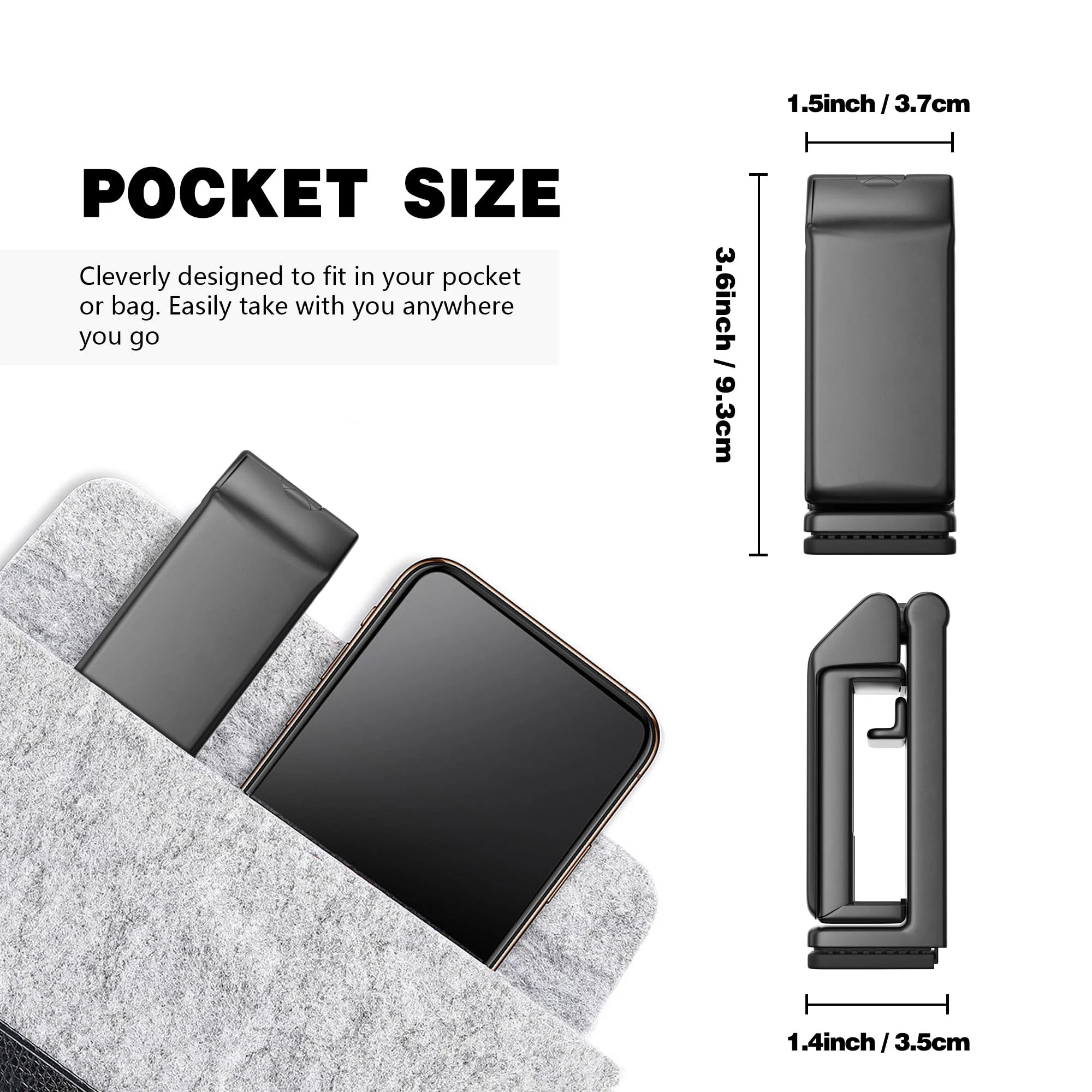 1 Universal Airplane Phone Holder 360 Degree Rotating Pocket Sized Qme