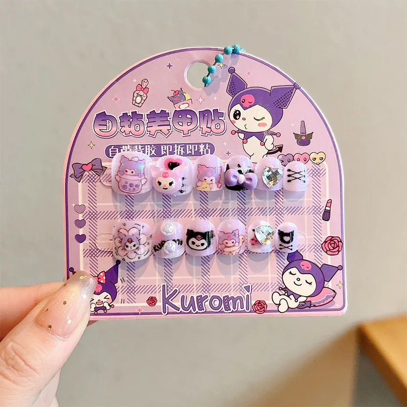 Hello Kitty Kuromi New Nail Stickers Nail Art Stickers Nail Decals 3D Stickers Non-toxic, Odorless, Waterproof Qme 5