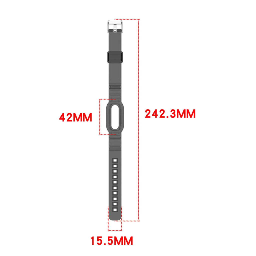 TPU Transparent Adjustable Wristband for Google Fitbit Air Fitness Tracker Watch Band Sweatproof Waterproof for Men Women Qme