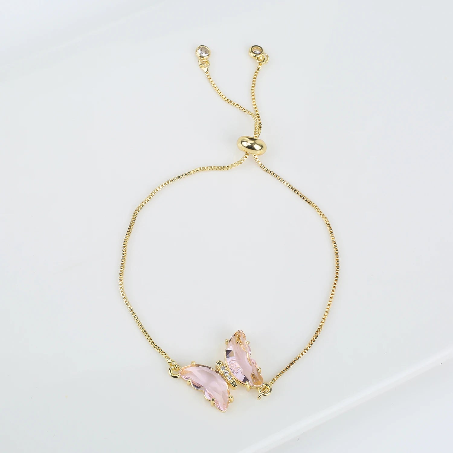 New Trend Fashion Crystal Zirconia Butterfly Charm Bracelet Temperament for Women Light Luxury Party Jewelry Gift Daily Wear Qme Bracelet 19 23cm