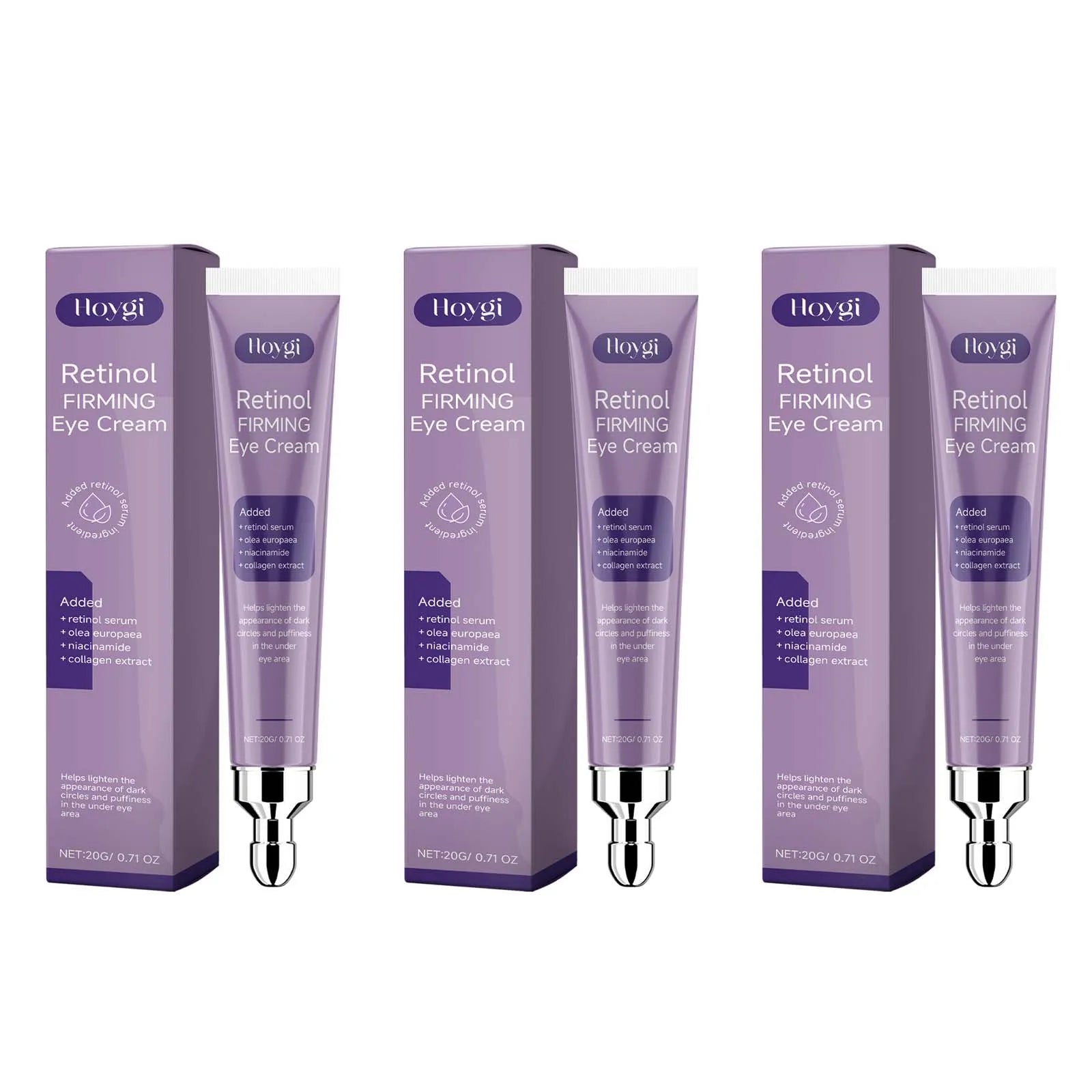 Retinol Firming Eye Cream Lighten Fine Lines Anti Puffiness Fat Particles Removes Dark Circles Brightens Moisturizing Eye Care Qme 3 x 20g Boxed