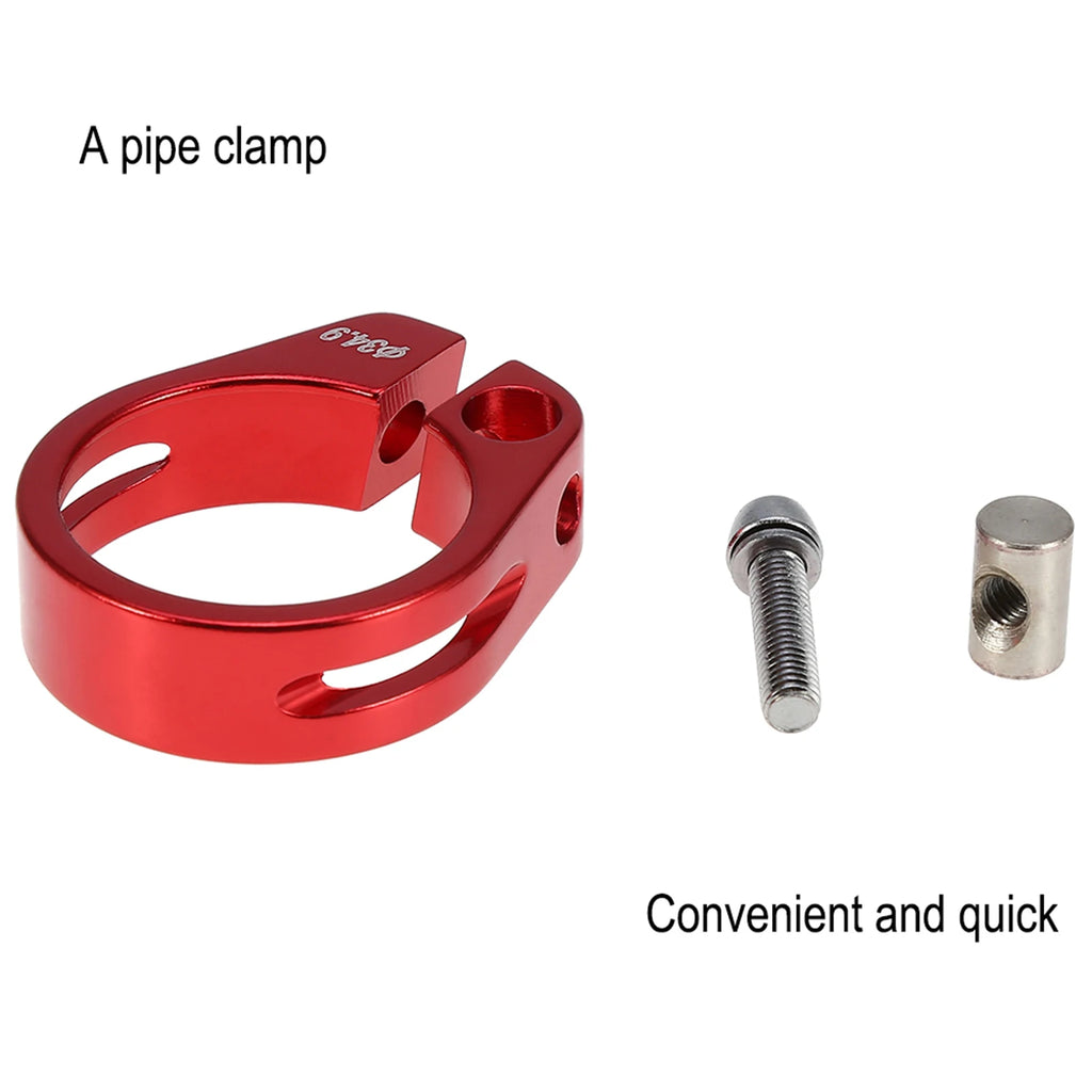 Bike Seat Post Clamp Bike Seatpost Clamp 5Colors 34.9mm Aluminum Alloy Seat Post Clamp Mountain Bike Seatpost Accessory Qme
