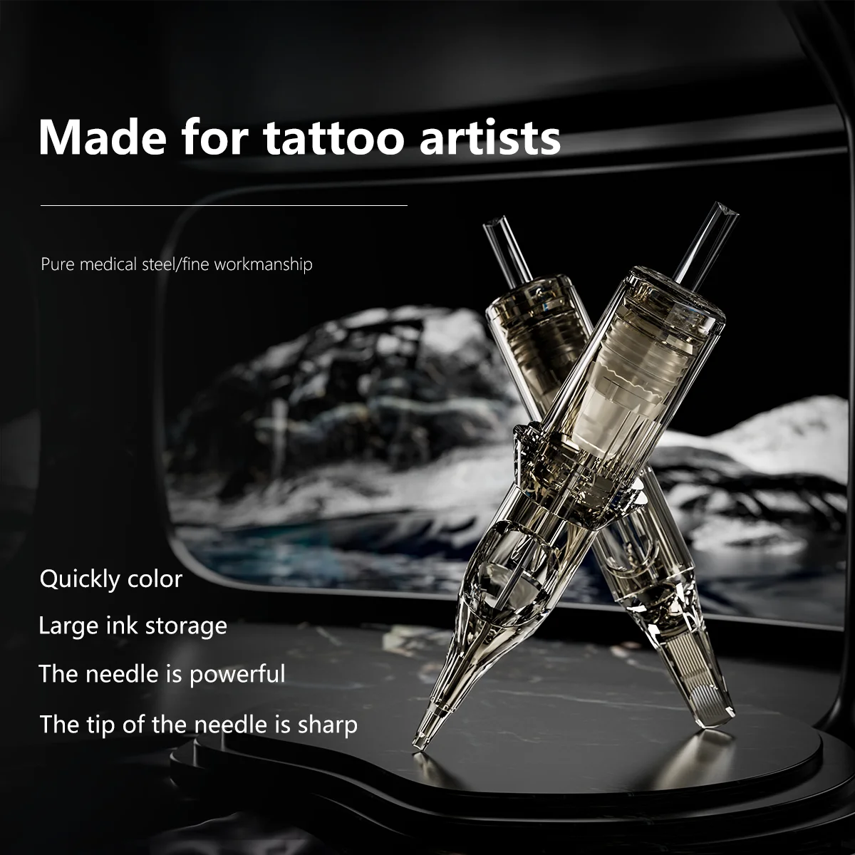 10PCS ROKYO Cartridge Tattoo Needle Round Liner Shader Magnum For PMU Permanent Makeup Eyebrow Lip Tattoo Body Art Supply Qme