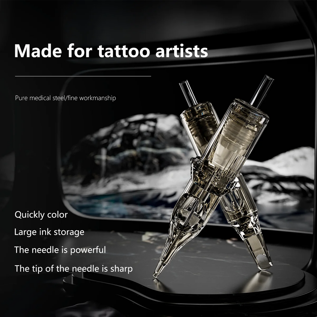 20PCS New ROKYO RL Round Liner Tattoo Cartridge Needle For PMU Permanent Makeup Eyebrow Lip Lining Tattoo Body Art Supply Qme