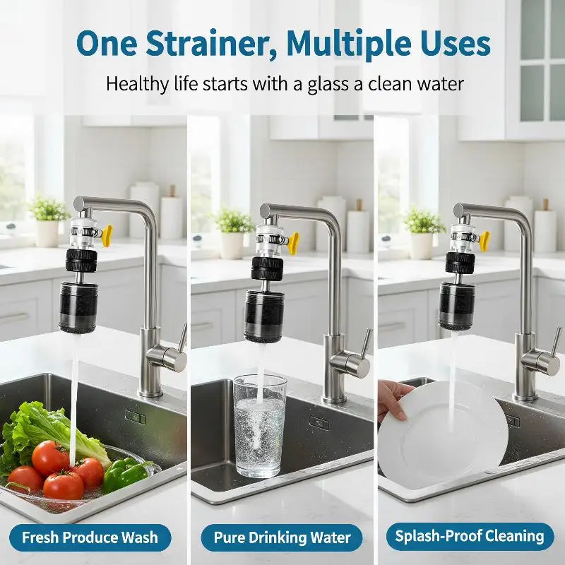 Titanium Faucet Water Filter Efficient Impurity Removal Quick Qme