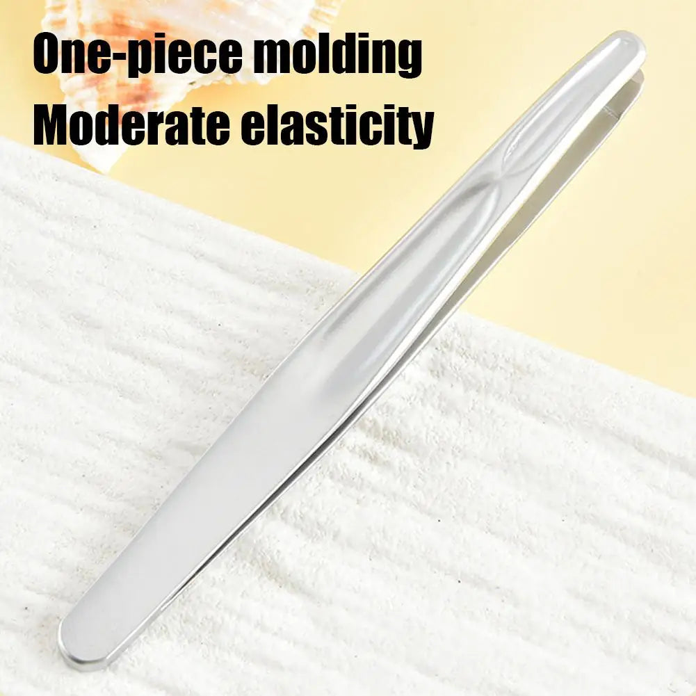 Premium Round Head Tweezers for Eyebrow & Facial Hair Removal Seamless Clips Short Hair Precision Beard Clip Qme