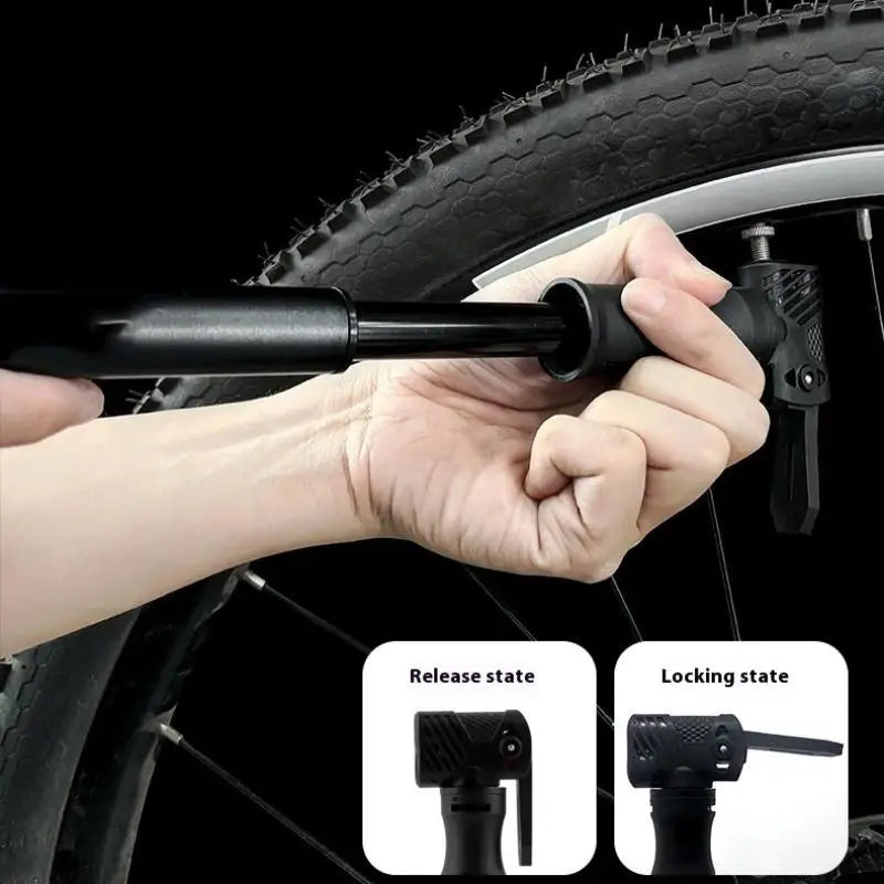 Bicycle Pump Mini Portable Hand Tire Tube Inflator Aluminum Alloy Qme