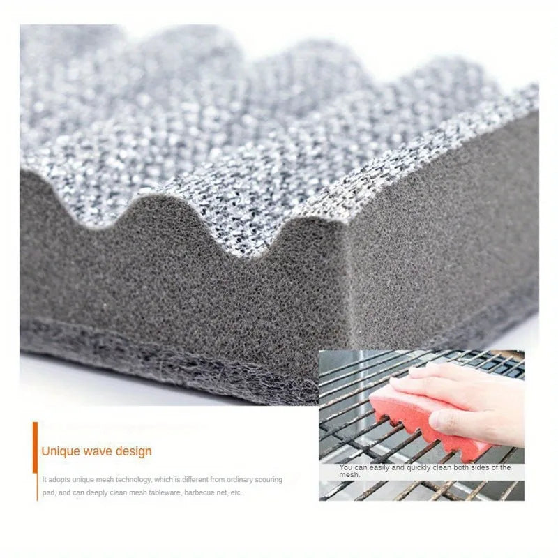 Dual Sided Scrub Pad Coarse Non-scratch Outdoor Grill Kitchen Sink Qme