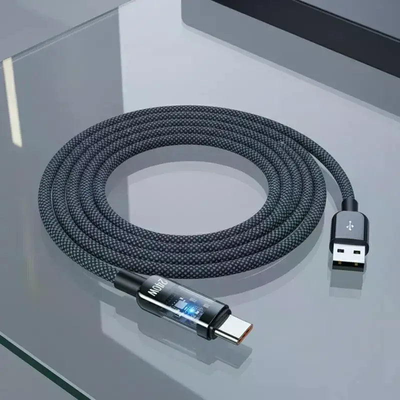 240W USB Cable Fast Charging C 1 Meter 2 Meters Strong Durable Cord Qme