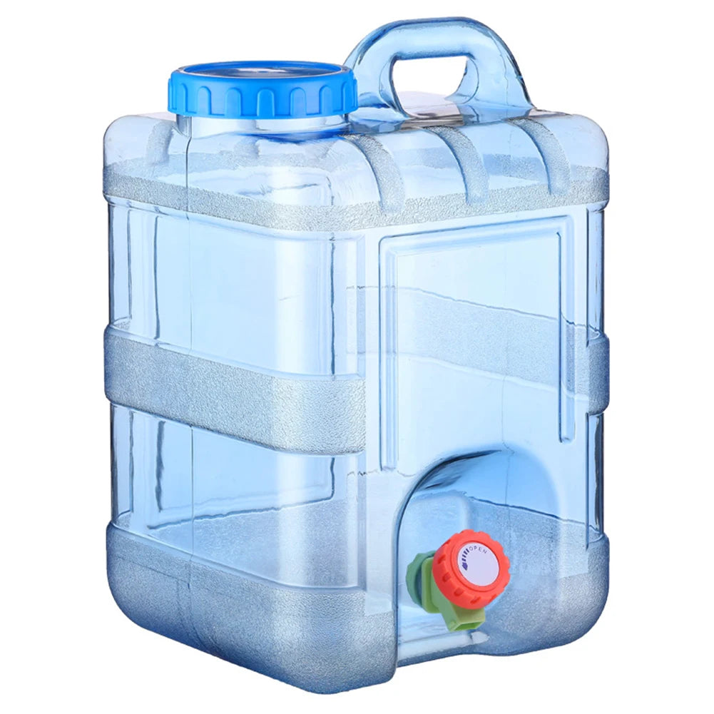 5L Water Container with Faucet Camping Water Container Portable Multipurpose for Outdoor Hiking Travel Emergency Qme 15L