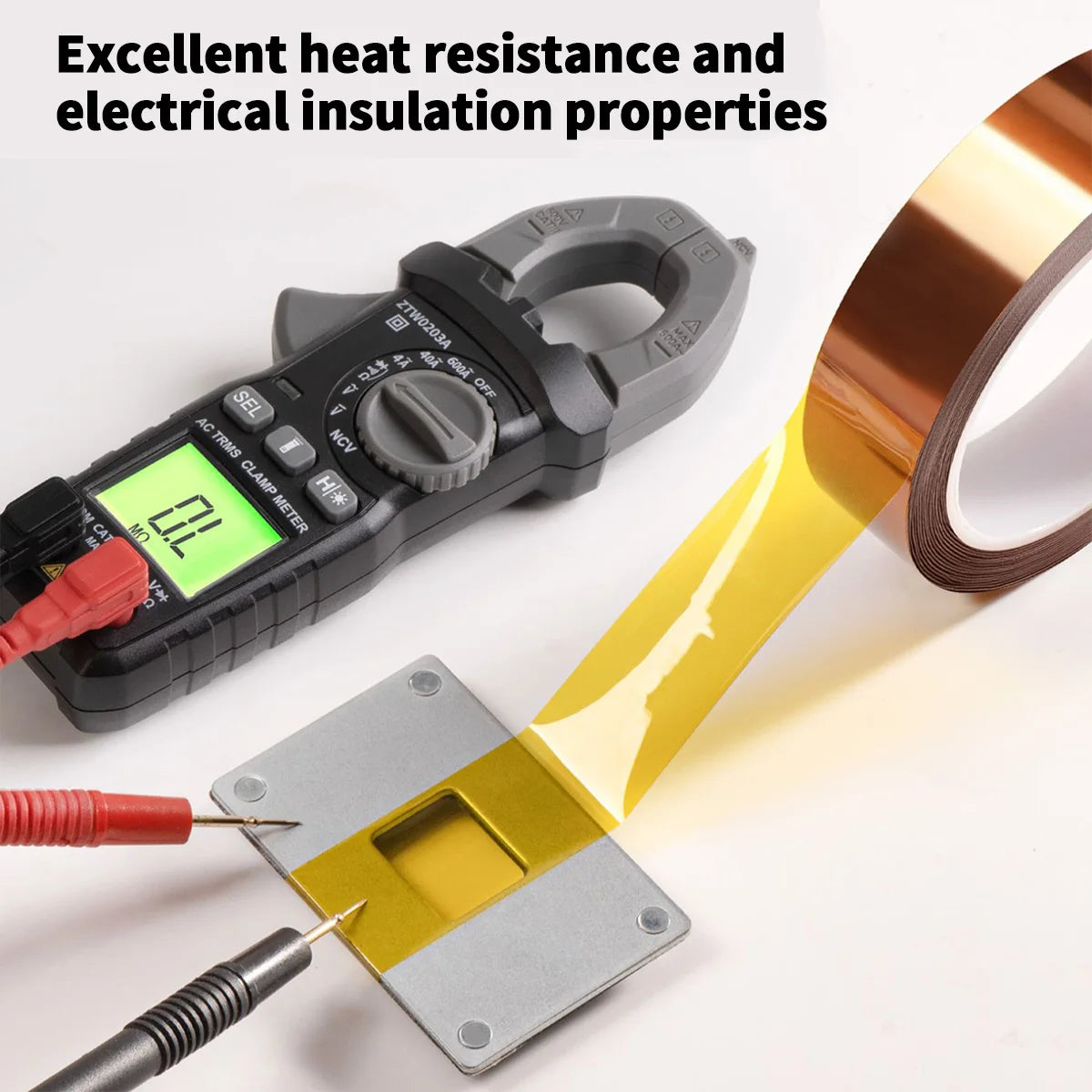 Gold Finger High Temp Heat Resistant Tapes Polyimide Adhesive Battery Wire Insulation Antistatic Circuit Board Protection Tape Qme