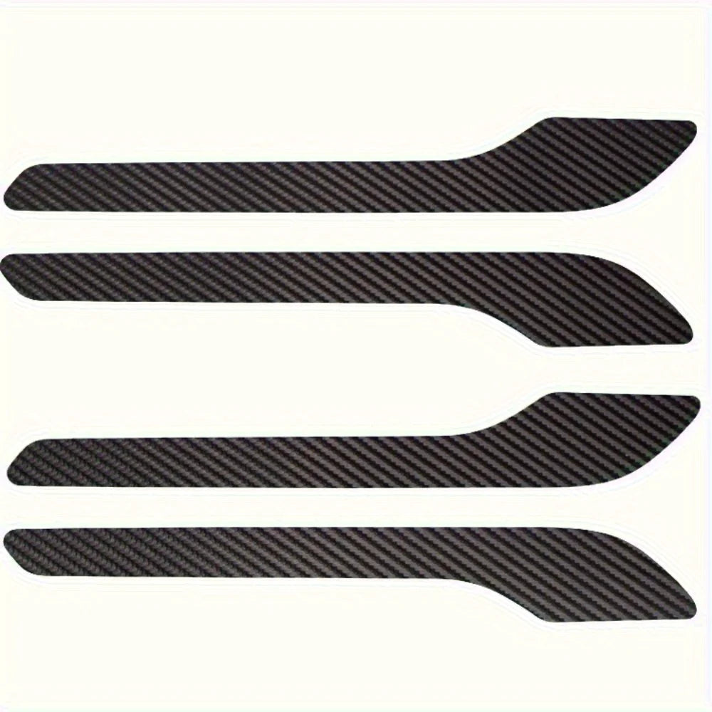 Carbon Fiber Door Handle Sticker, Door Trim Sticker Modified Scratch Resistant, for Tesla Model 3y Qme Black