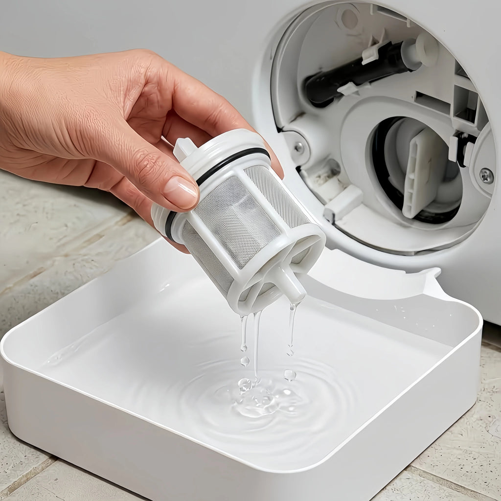 1 Washing Machine Drain Water Collection Tray, No Overflow, Lint Filter and Foreign Object Collection Drip Tray, Clean Laundry Qme