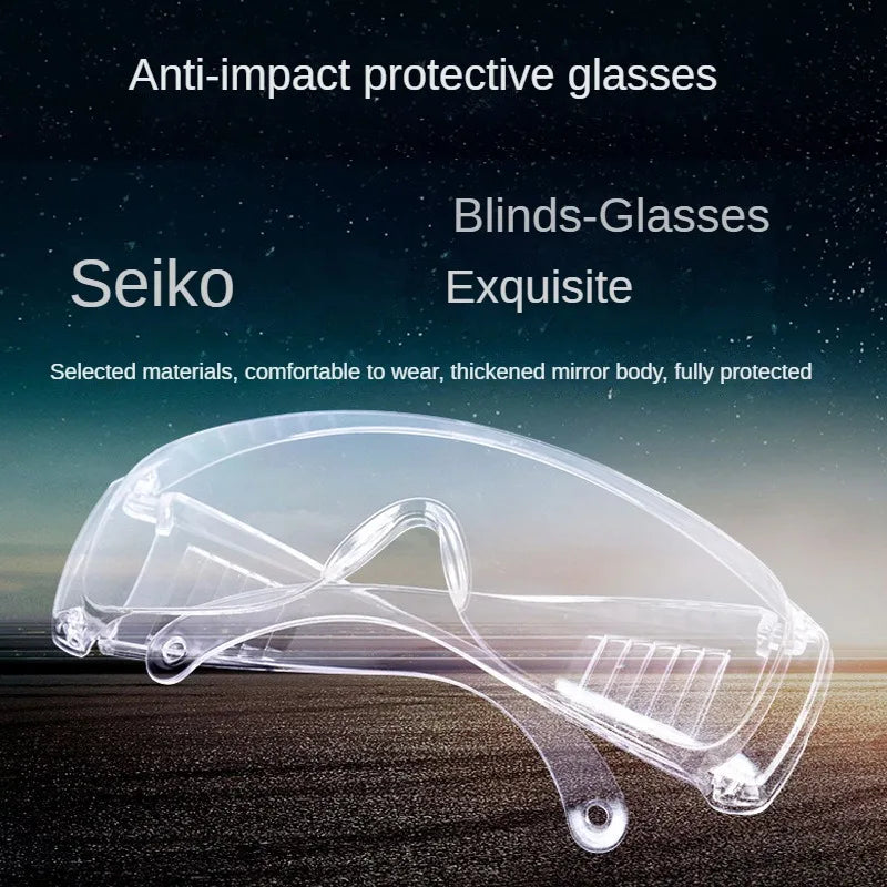 1PCS Industrial Safety Goggles Anti-Dust Windproof Anti-Splash Impact Resistant Protective Eyewear for Lab Work Qme