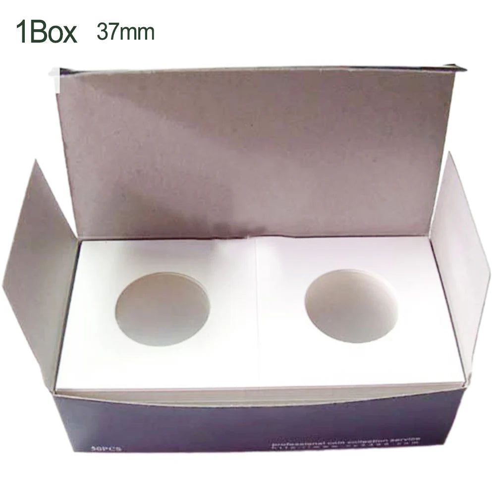 Coin Holders Square Cardboard Box Ensures Safe and Convenient Storage for Your Coin Collection 12 Specifications Qme 37mm