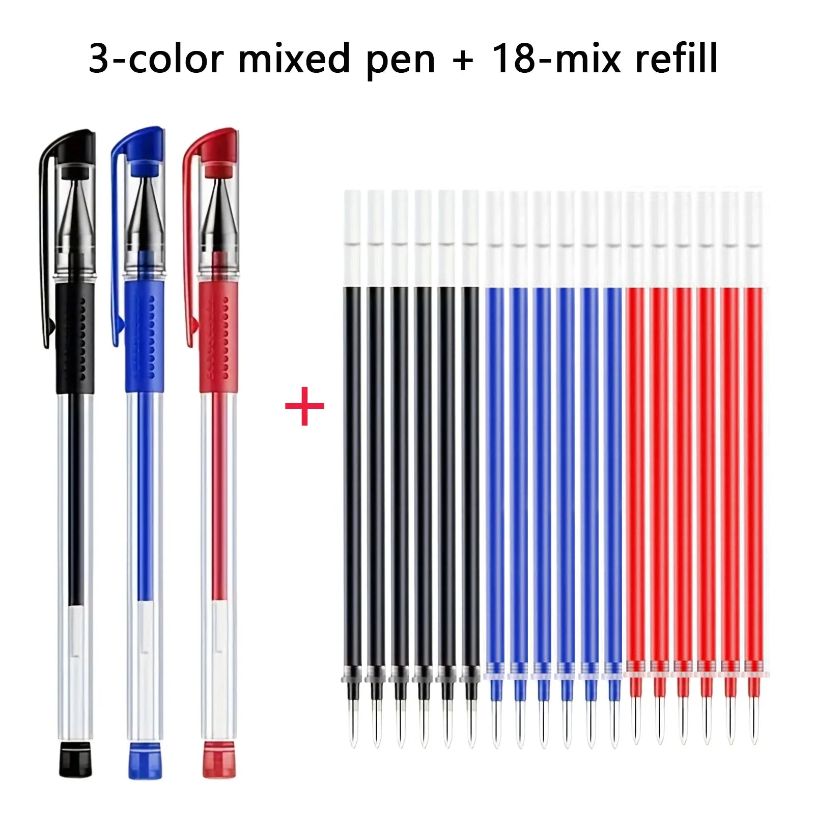 Gel Pen Set School Supplies Black Blue Red Ink,Bullet Tip 0.5mm,Ballpoint Pen Kawaii Pen Writing Tool School Office Stationery Qme mix 21 pcs set