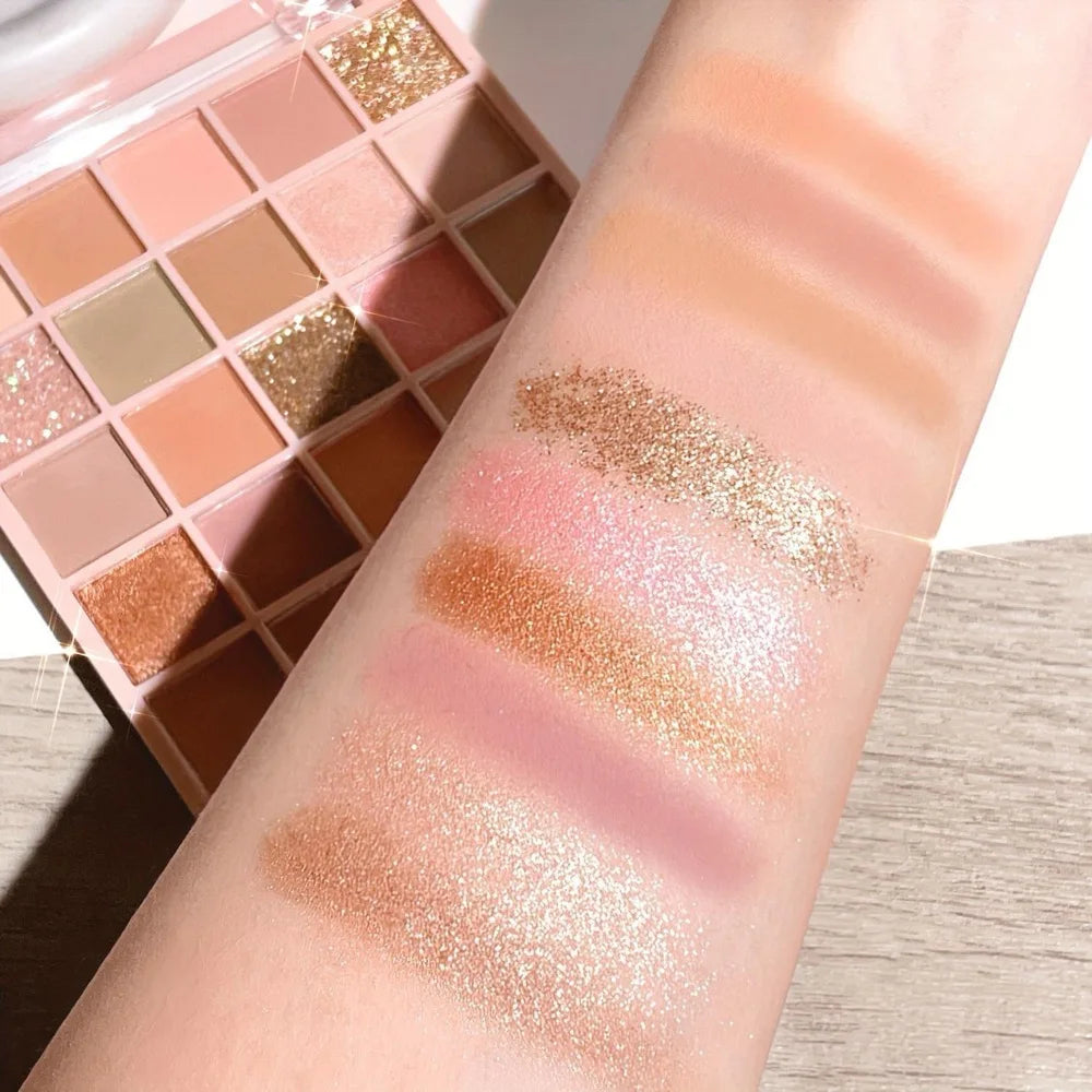 25-Color Eyeshadow Palette Matte Glitter Waterproof Long-lasting Easy Qme