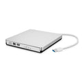 Portable USB 3.0 DVD-ROM Optical Drive External Slim CD ROM Disk Reader Desktop PC Laptop Tablet Promotion DVD Player Qme white