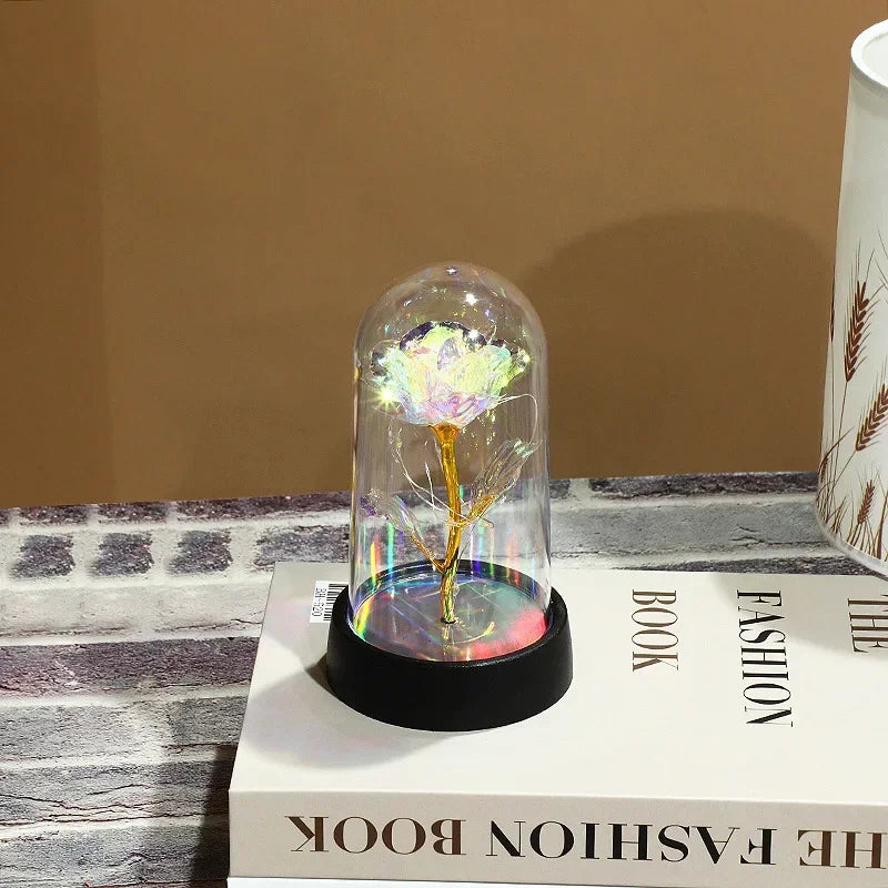 LED Simulation Rose Flower Light Beautiful Realistic Looking Night Qme C