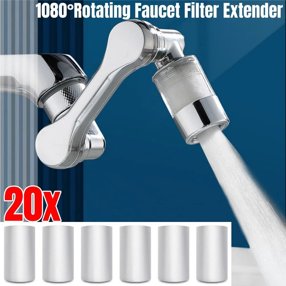 1080 ° Rotating Faucet Extender Detachable Filter Element Bathroom Faucet Splash Proof Extension Aerator Bathroom Accessories Qme
