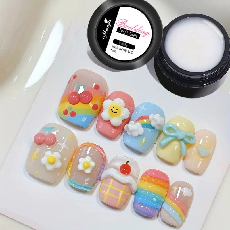 3D Multigel Non Stick Hand Extension Nail Carved Gel Polish 5D Qme