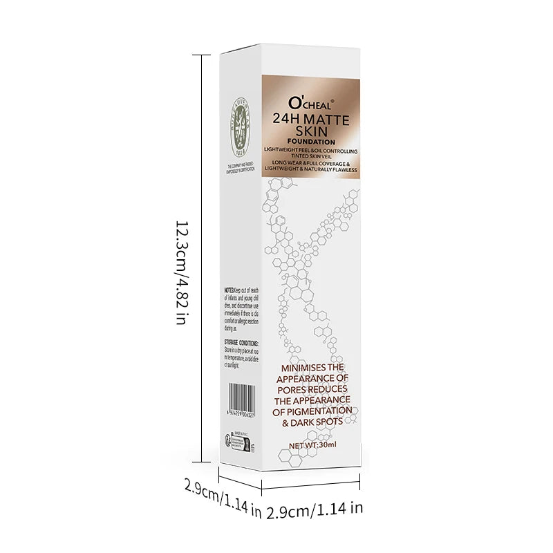 Natural Liquid Foundation Waterproof Sweat Proof Durable Makeup Qme