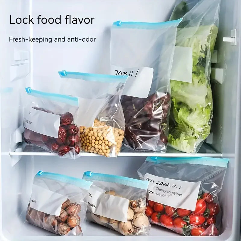 Zipper Style Sealed Freezer Special Sliding Lock Fresh-Keeping Bag, Thickened Quick Sealing Bag Qme