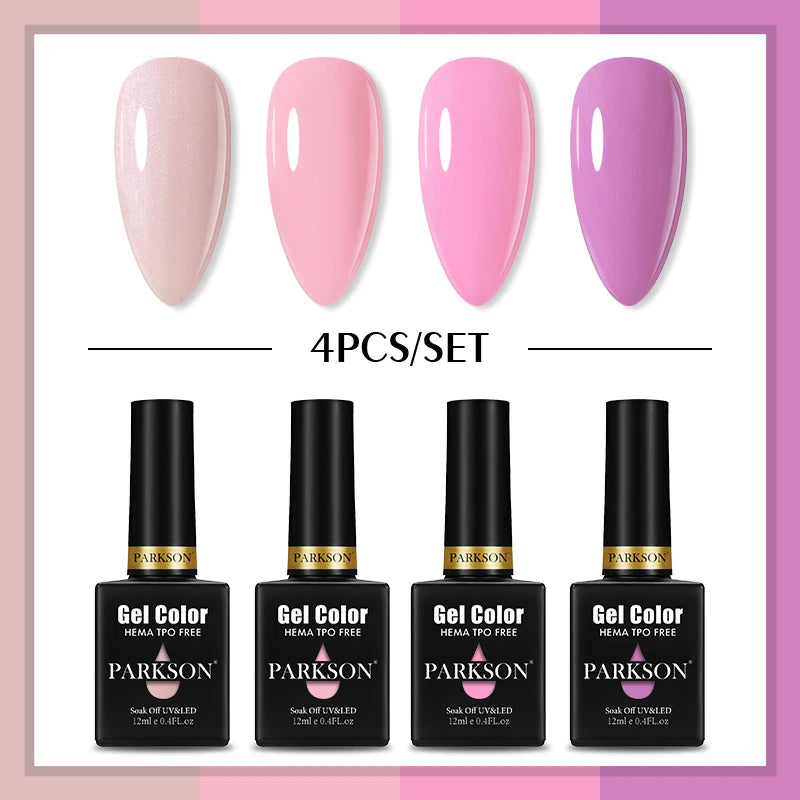 PARKSON Macaroon Series Gel Nail Polish LED UV Summer Solid Semi Qme ZH19