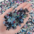 3D Nail Charms Multi Heart Flower Butterfly Rhinestones Manicure DIY Qme Black
