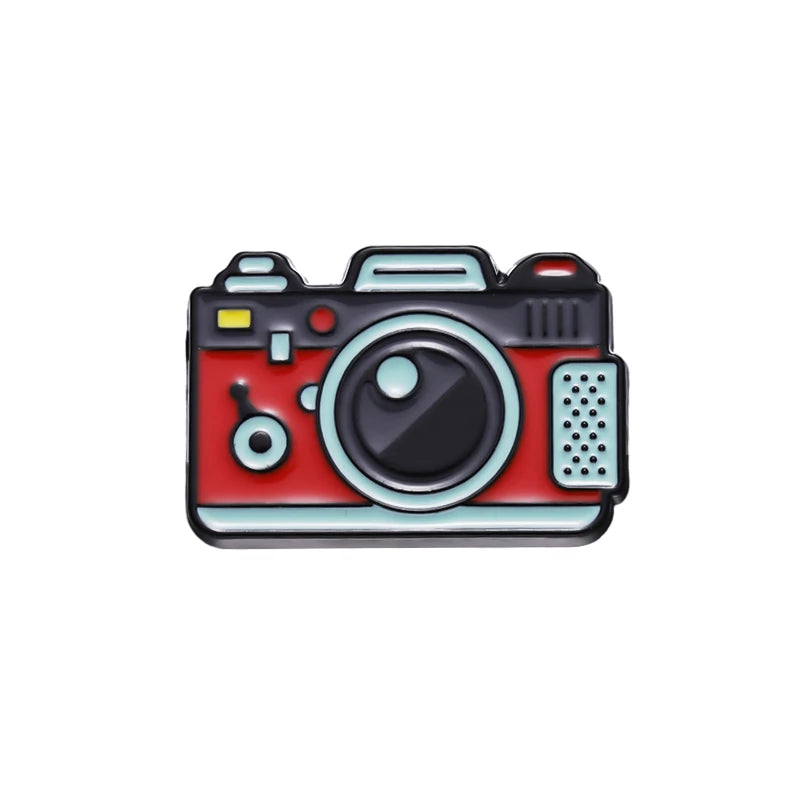 Funny Retro Camera Enamel Pin Cartoon Lapel Backpack Badge Jewelry Gift Kid Personalized Photo Color Brooch Friends Wholesale Qme style 2