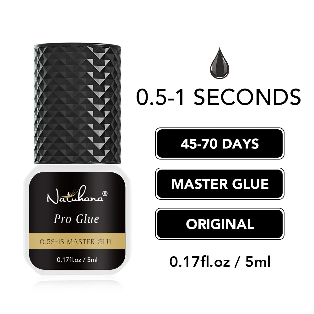 NATUHANA Floral Scent Lashes Glue Tulip Adhesive Eyelash 1s Second Qme 0.5-1S 5ml