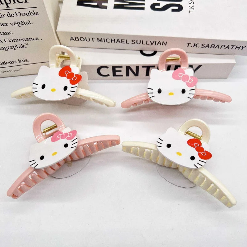 Hello Kitty High-Quality Cute Cat Hair Clip Student Hair Clip Versatile Hair Clip and Headpiece Shark Clip Qme