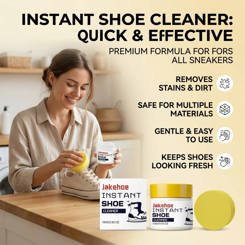 Instant Shoe Cleaning Cream Removing Stains Restore Luster Form a Protective Layer Prevent Yellowing All‑purpose Sneaker Cleaner Qme