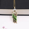 New Luxury Man Woman St. Jude Pendant Necklace Fashion Religious Character Pendant Best Party Wedding Anniversary Jewelry Gift Qme 1