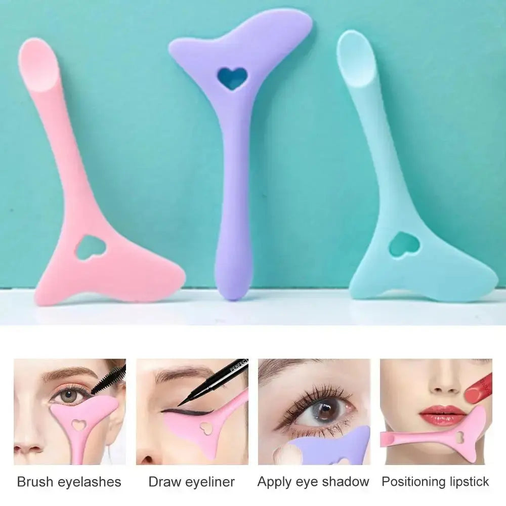 Multi-functional Eyeliner Stencil Wing Tips Silicone Aid Marscara Qme