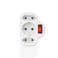 1 to 3 Plug Adapter with Switch, German Standard Power Converter, Euro Plug Socket for Turkey & Portugal, 16A Qme a circle
