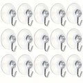 Clear Suction Cup Hooks with Metal Hooks - Traditional Style, Easy Install, Wall Mount, Plastic, for Kitchen, Bathroom, Shower, Qme 5pcs