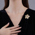 European And American Fashion Retro Alloy Flower Set With Pearl Brooch Chest Flower Qme Default Title