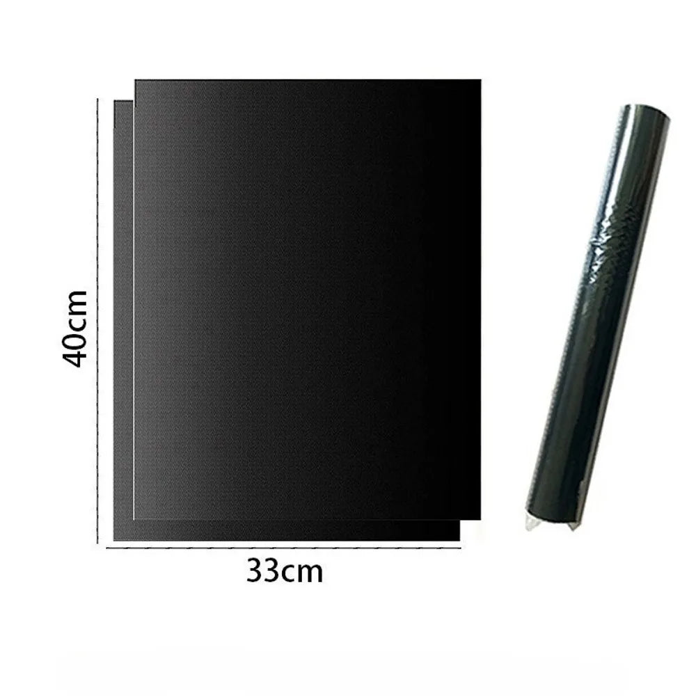 Heat Resistant Reusable Oven Liners Non Stick Anti Dirt Pad BBQ Grill Mat Kitchen Accessory For Baking Barbecue Use Qme 33x40 cm 2PCS