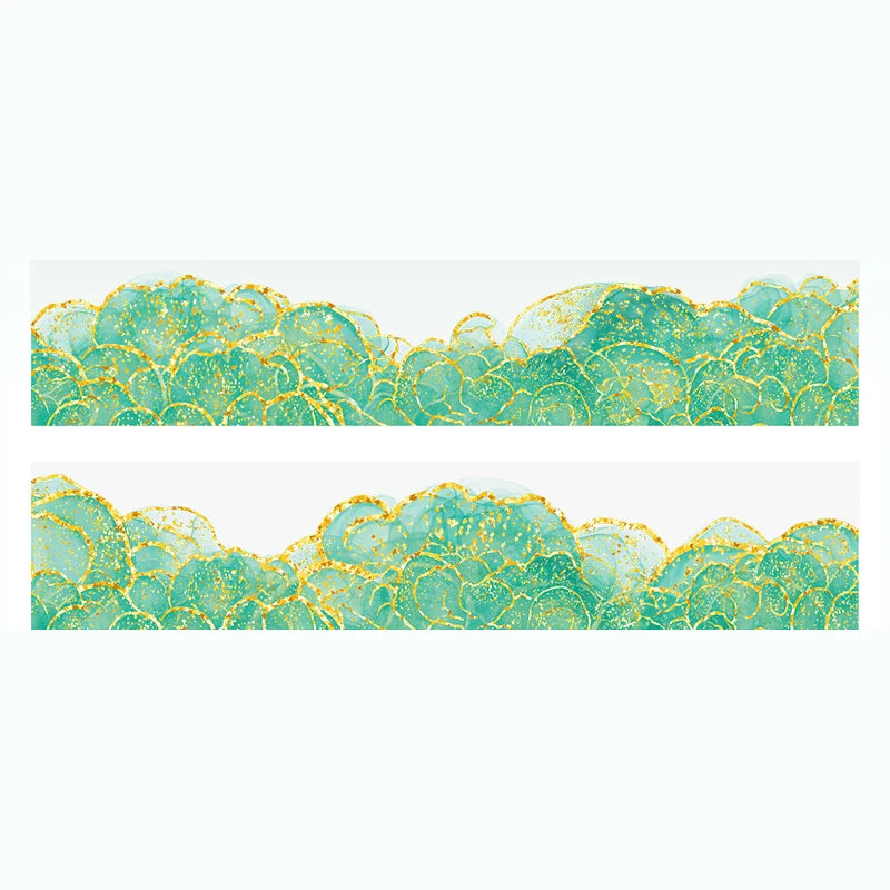 Tape 35mm*2m Watercolour Swoosh Hot Stamping Tape Handbook Stationery DIY Handmade & Scrapbook Diary Decorative Washi Tape Qme 5