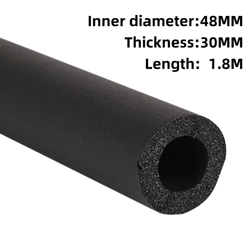 1.8m Rubber Insulation Pipe B1 Grade Thickened Solar Water Heater Water Pipe Flame Retardant and Antifreeze Insulation Sleeve Qme 48x30mm