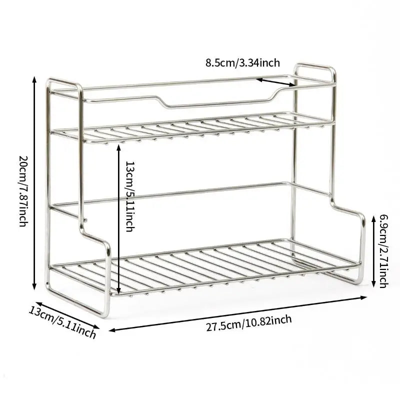 Bathroom Toiletries Cup Organizer Racks Kitchen Countertop Storage Qme Silver