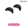 5 Pairs Anti Slip Ear Hook Silicone Star Moon Eyeglass Eyewear Qme Moon Black