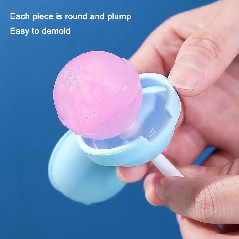 Lollipop Ice Cream Maker Silicone Popsicle Mold DIY Pop Reusable Qme