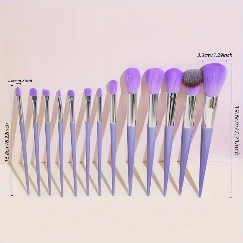 Purple Makeup Brushes Storage Bag Sponge Eyeshadow Concealer Qme